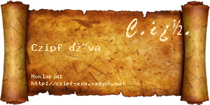 Czipf Éva névjegykártya